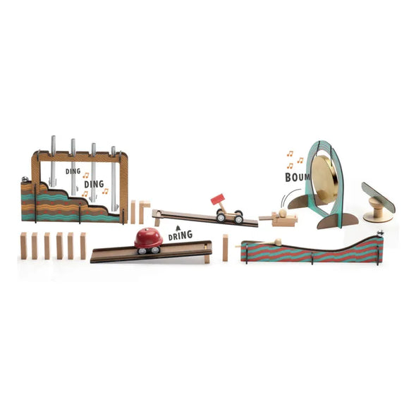 Zig & Go Wooden Music Building Game - 52 Piece Set