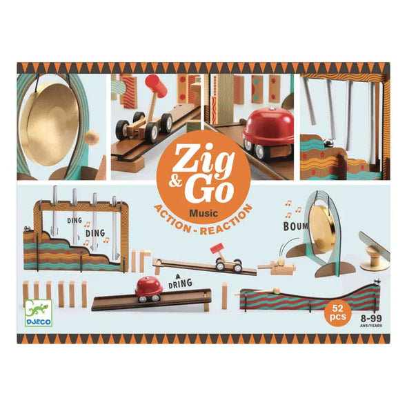 Zig & Go Wooden Music Building Game - 52 Piece Set