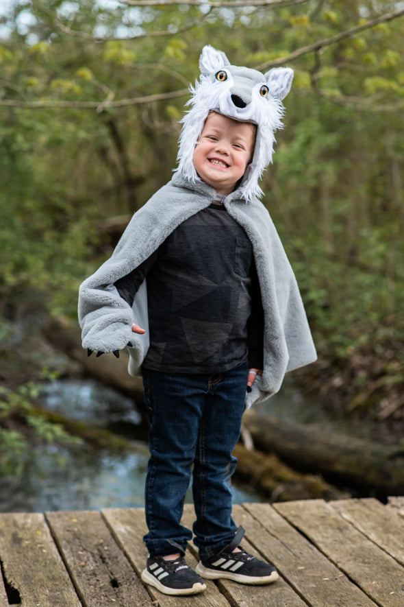 Woodland Storybook Wolf Cape - Size 4-6