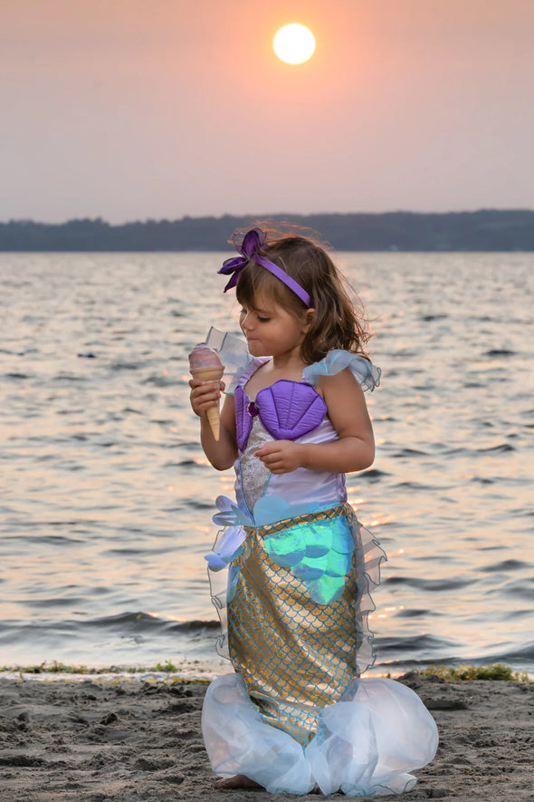 Mermaid Dress & Headband - Size 5-6