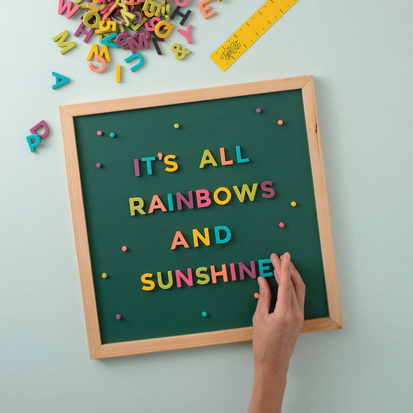 200pc Rainbow Pop Magnetic Letters
