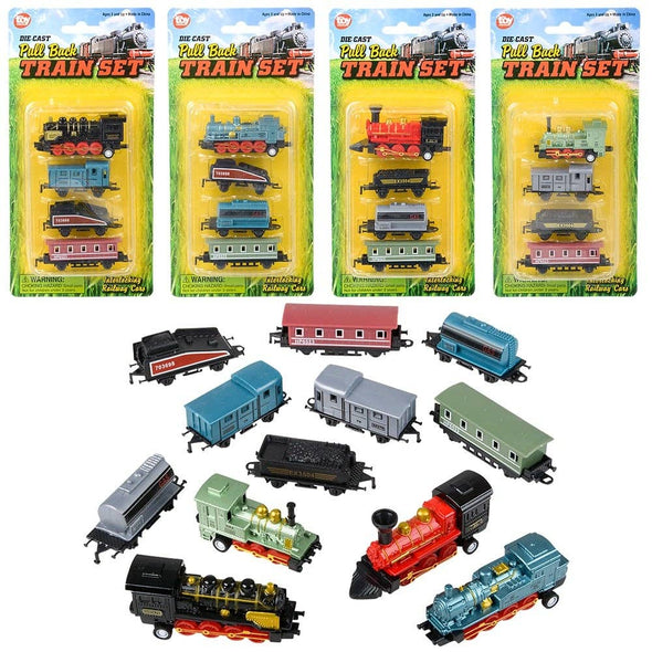 Mini Pull-Back Locomotive Train Set