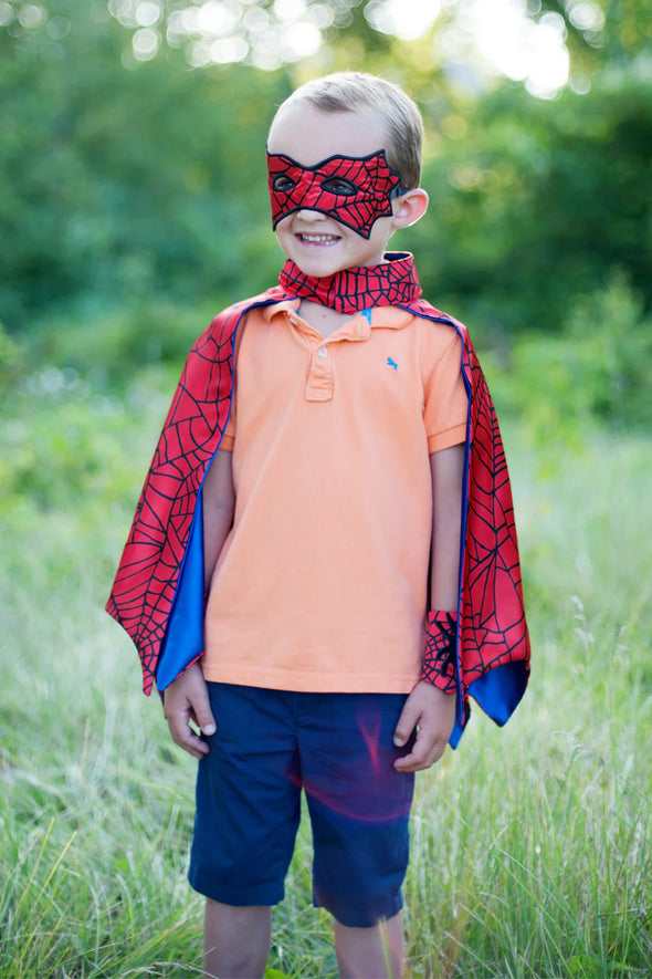 Spider Cape Set with Mask and Cuffs - Size 3-4