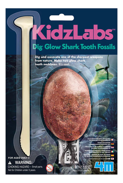 Kidz Labs Mini Dig Glow Shark Tooth Fossils