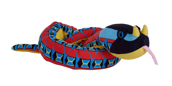 Rhino Viper Snake Stuffed Animal 54"