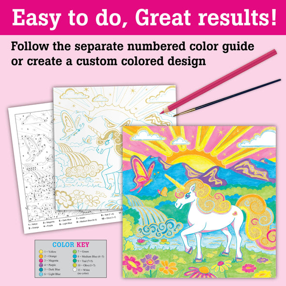 Paint by Number Unicorn Foil Kit