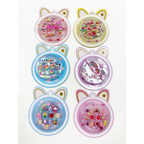 Press On Kids Nails Set with Bracelet