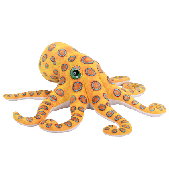 Living Blue Ring Octopus Stuffed Animal 22"