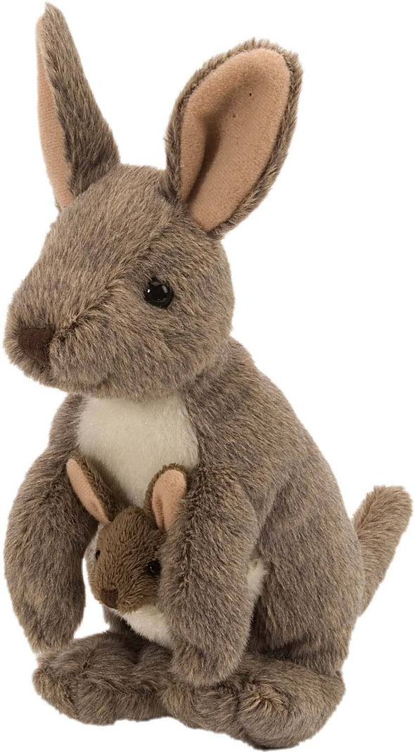 CK-Mini Kangaroo w/ Joey Stuffed Animal 8"
