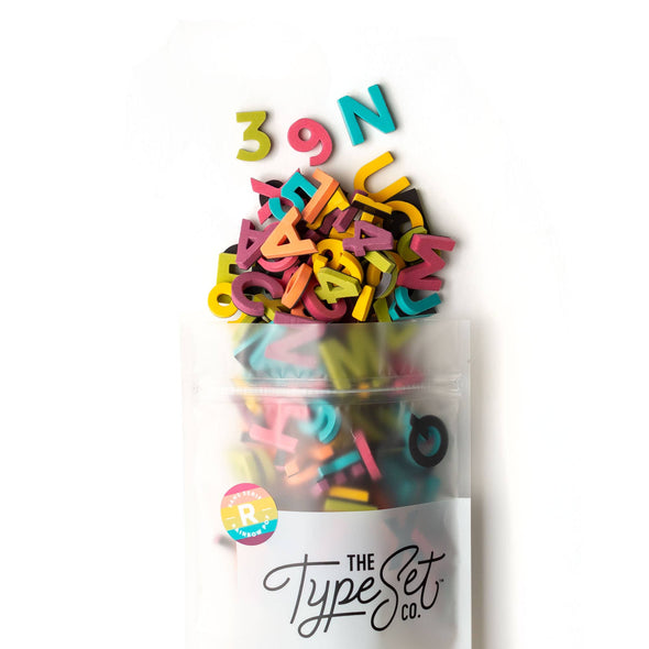 200pc Rainbow Pop Magnetic Letters