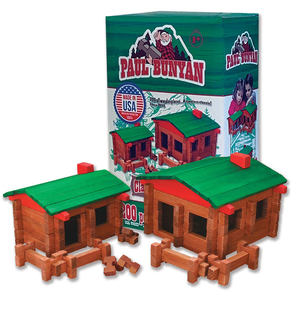 Paul Bunyan 200 pc Log Cabin Building Set