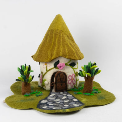 Felt Country Cottage Finger Puppet House