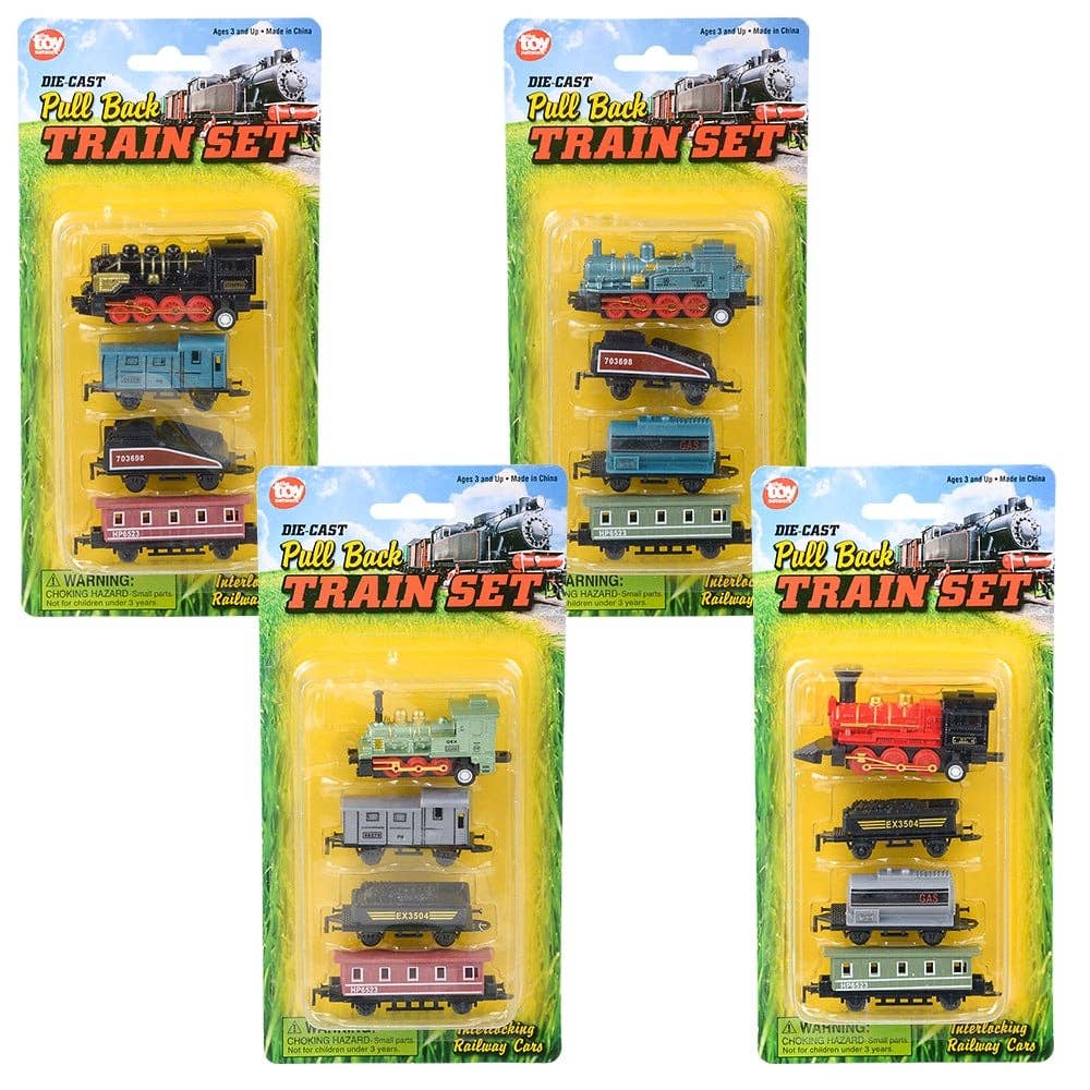 Push Pull Train Set Mini Pull-Back Locomotive Train Set – The TCMU Store