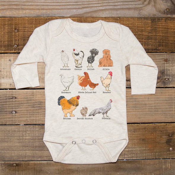 Chicken Breeds Farm Baby Body Suit