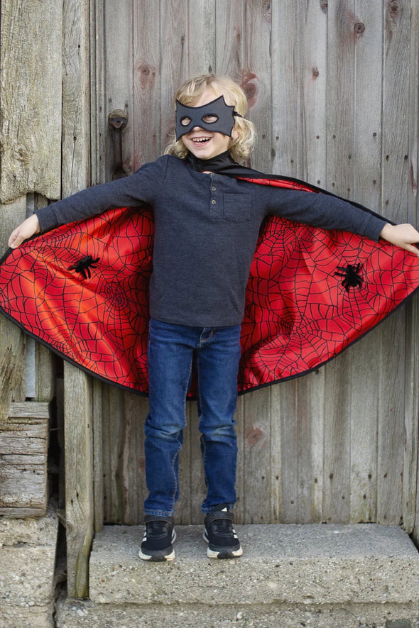 Spider Bat Reversible Cape and Mask - Size 4-6