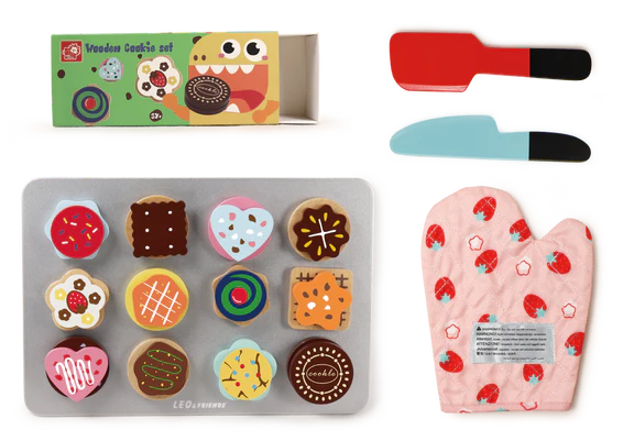 Wooden Cookie Baking Set
