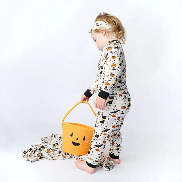 Pumpkin Rope Halloween Basket