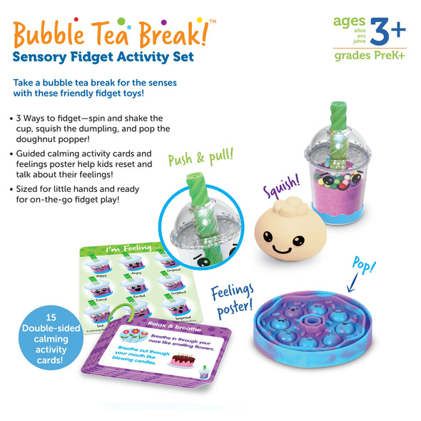 Bubble Tea Break! Sensory Fidget Activity Set