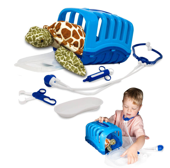 My Little Vet Basket - Sea Turtle Plush Set