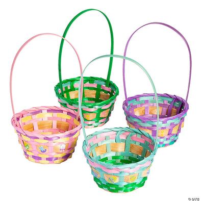 Multi-Colored Bamboo Easter Basket