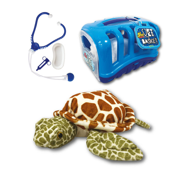 My Little Vet Basket - Sea Turtle Plush Set