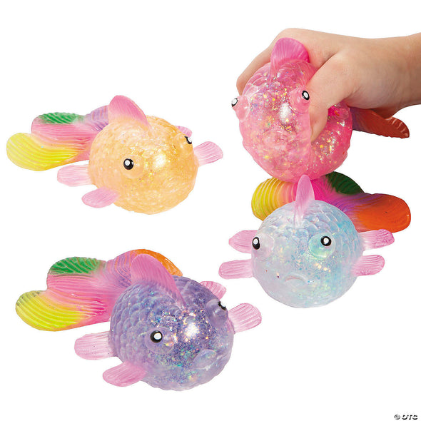Colorful Glitter Goldfish Stress Toy