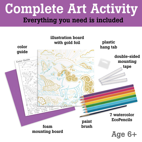 Paint by Number Unicorn Foil Kit
