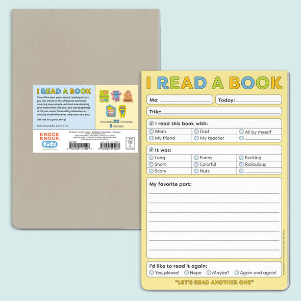 Knock Knock Kids - I Read a Book Playtime Pads