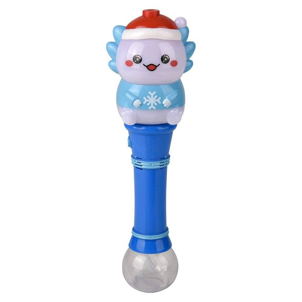Light-Up Christmas Axolotl Bubble Wand