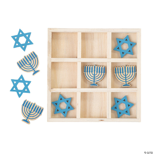 Hanukkah Wooden Tic-Tac-Toe Game
