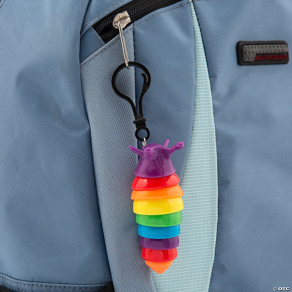 Rainbow Fidget Slug Keychain