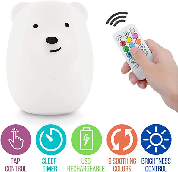 Bear Bluetooth Speaker LED Night Light