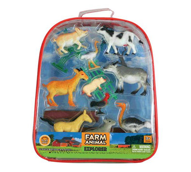 Farm Animal Explorer Backpack 15 pc