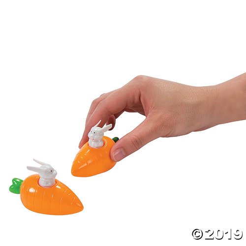 Easter Bunny Carrot Pull-Back Toy