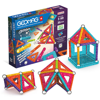 GeoMag Classic Glitter Panels Recycled 35 pcs