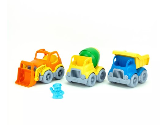Construction Trucks 3 pack Green Toys