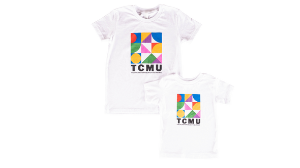 TCMU Geometric Branded Shirt (White Unisex Sizes)