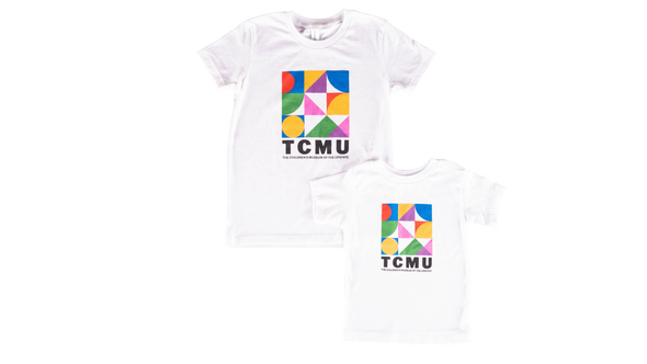 TCMU Geometric Branded Shirt (White Youth Sizes)