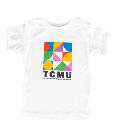 TCMU Geometric Branded Shirt (White Unisex Sizes)