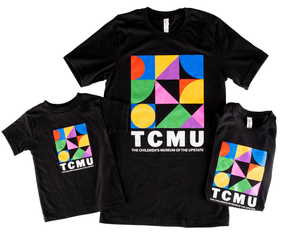 TCMU Geometric Branded Shirt (Black Unisex Sizes)