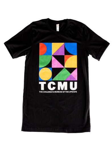 TCMU Geometric Branded Shirt (Black Unisex Sizes)