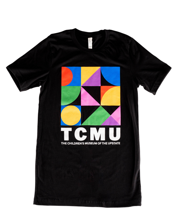 TCMU Geometric Branded Shirt (Black Unisex Sizes)