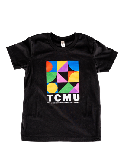 TCMU Geometric Branded Shirt (Black Youth Sizes)