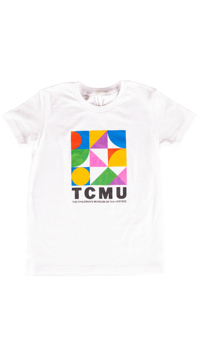 TCMU Geometric Branded Shirt (White Youth Sizes)