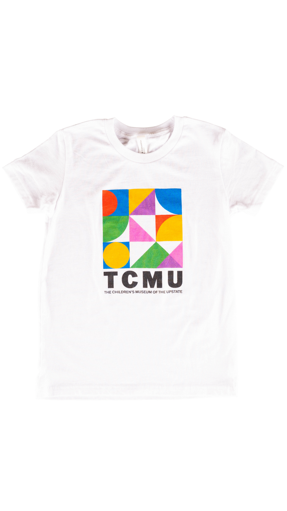 TCMU Geometric Branded Shirt (White Youth Sizes)