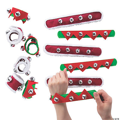 Christmas Slap Bracelet with Jingle Bells