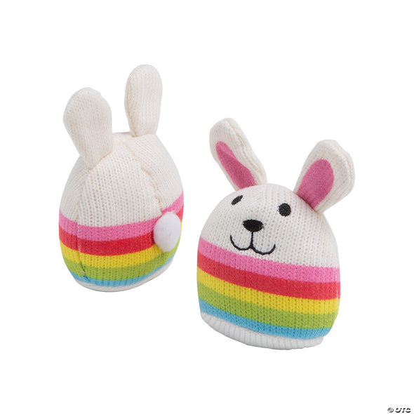Knitted Egg-Shaped Stuffed Bunnies